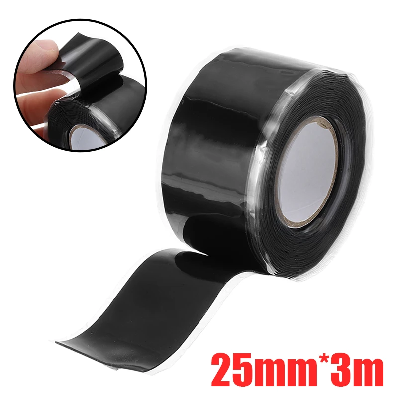 

Mayitr Waterproof Self Fusing Tape Practical Silicone Repair Tapes 3M for Wire Hose Bonding Water Pipes Repair