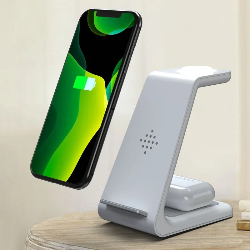 Беспроводное зарядное устройство Qi 3 в 1 настольная Ночная лампа для Samsung Galaxy Buds