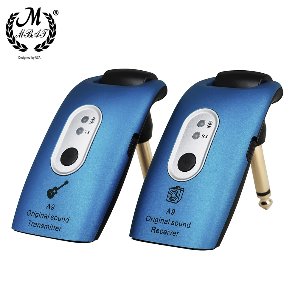 M MBAT UHF Wireless Guitar System Transmitter Receiver Anti-Interference Built-in Rechargeable Musical Instrument Accessories