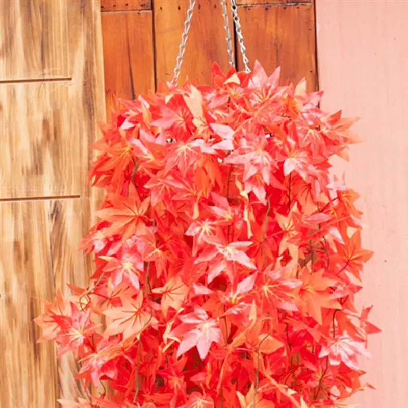 

2Pcs/Set Lifelike Artificial Hanging Vine Plant Decor Fake Plant Leaves Vine Photography Props Home Decor For Party Wedding
