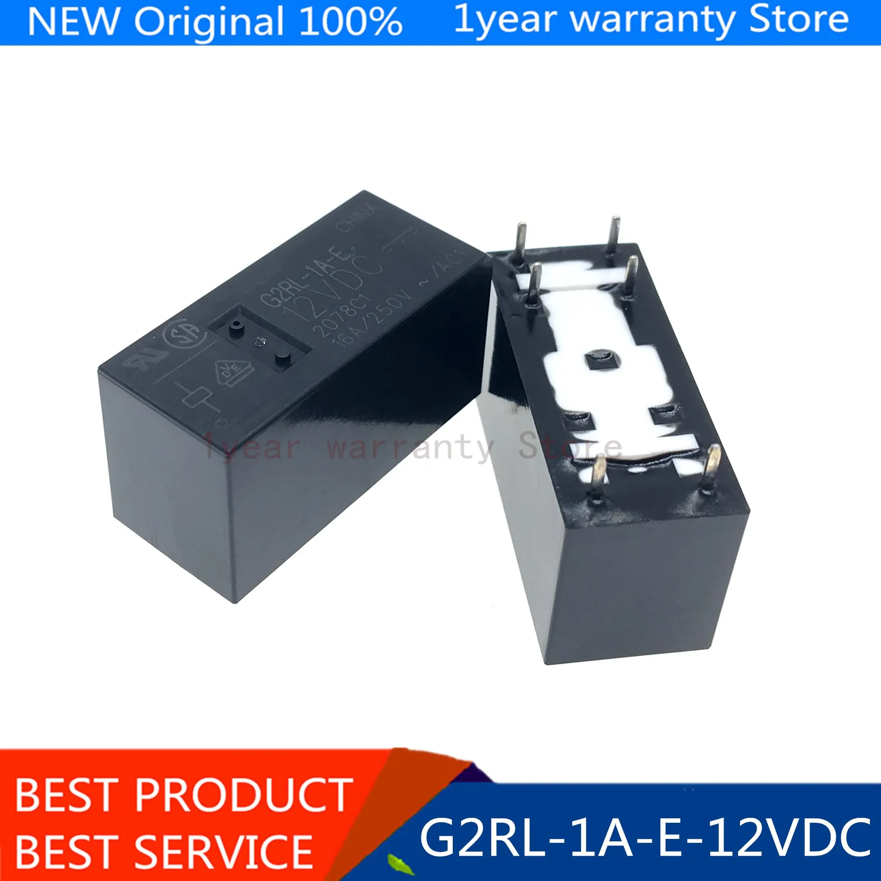 

(10PCS) original power relay G2RL-1A-E-12VDC 6 feet 12v 16A a normally open