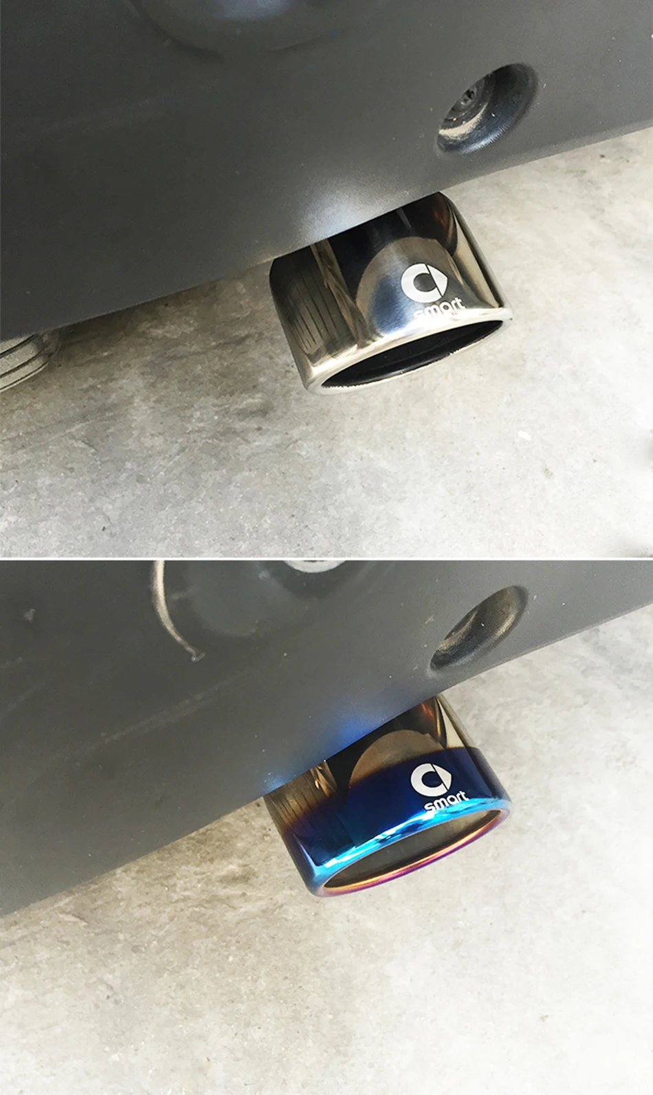 Умный 453 fortwo forfour автомобильный глушитель наконечник из нержавеющей стали труба хромированная отделка модифицированный Автомобильный задний хвост горла вкладыш Acc