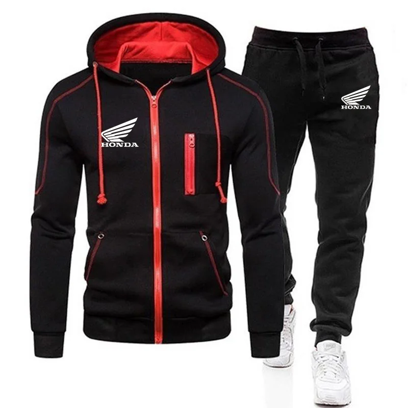 

Spring Men Tracksuits Solid Color Sportswear Autumn Men's Sets Jacket + Pants Casual Tracksuit Male Gyms Sweatshirt 2 Piece Set