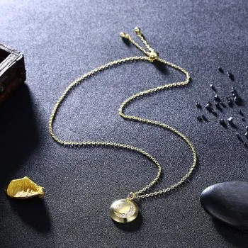 

Fashion trend wild disc Xingyuedu imitation gold necklace AKN123
