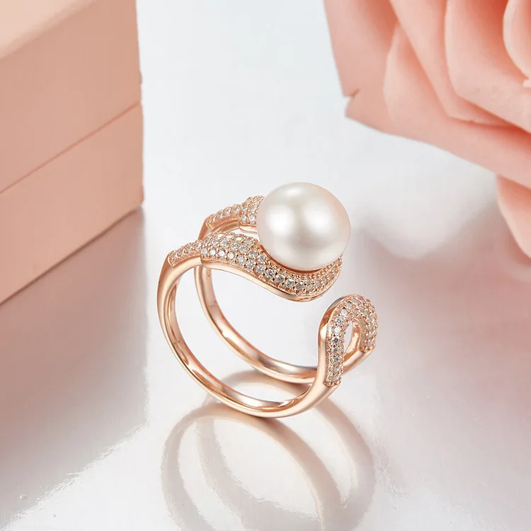 Монако брендовая Бумага контактный зажим жемчужные кольца 925 пробы серебряные