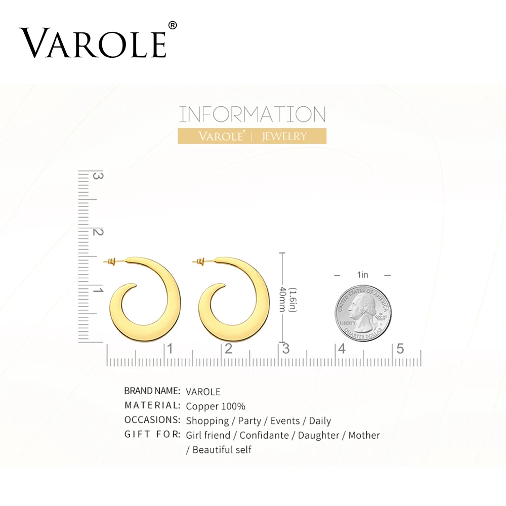 VAROLE абстрактные формы свисающие серьги для женщин золотые Цвет большие яркие