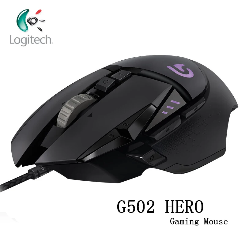 Logitech G502 HERO Engine с 16000 dpi высокопроизводительная программируемая настраиваемая RGB
