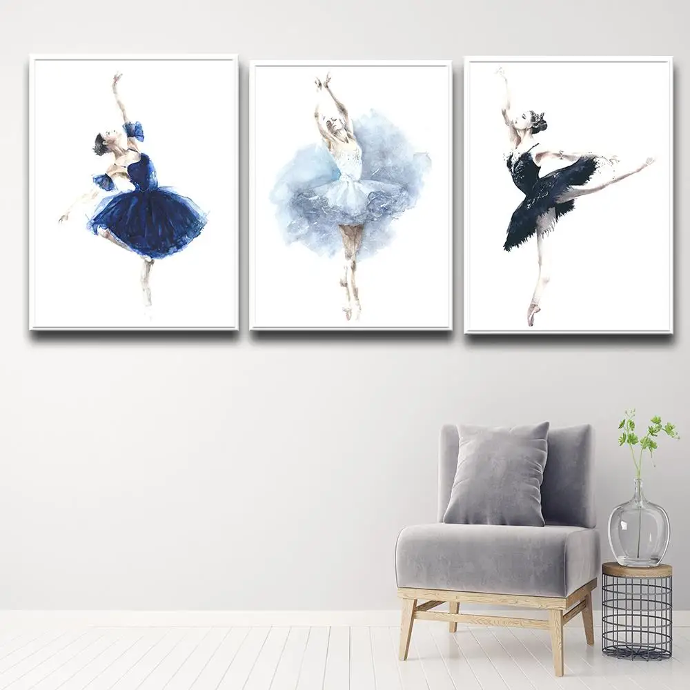 Современные скандинавские постеры и принты для балерины настенная живопись на