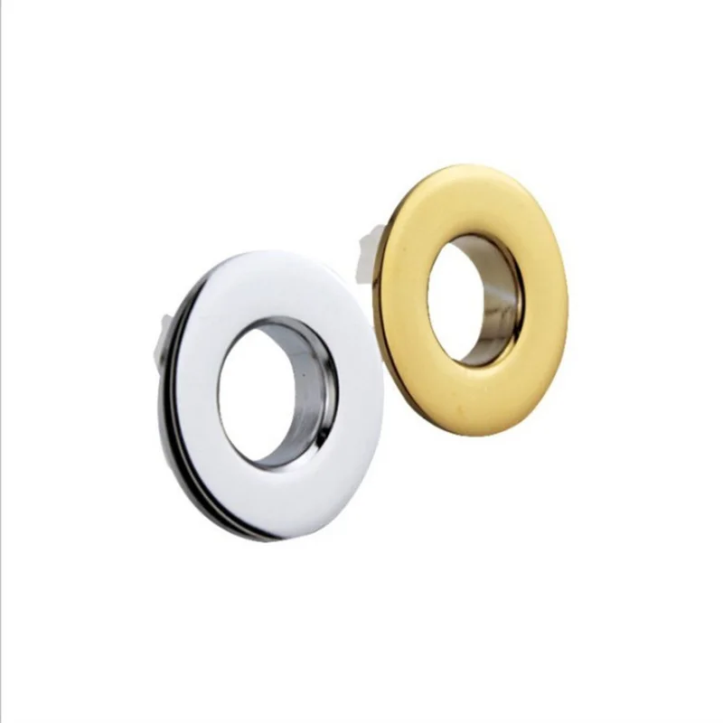 Круглая переливная Крышка для раковины медная вставка хромированное кольцо