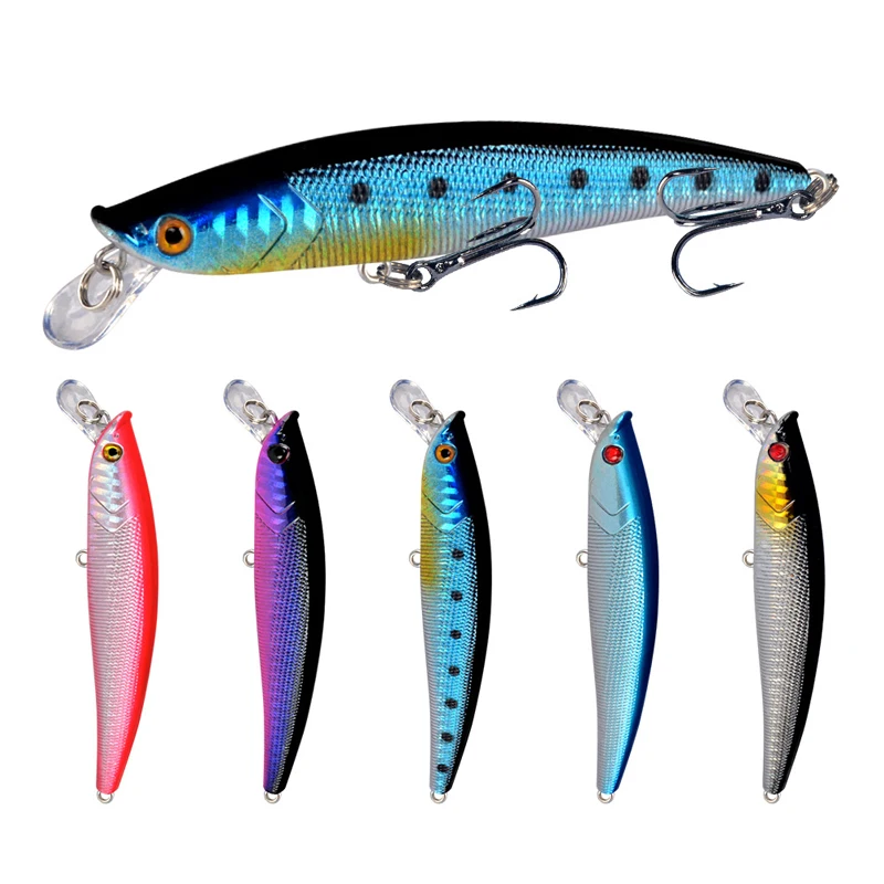 

1PCS Crankbait Minnow Fishing Lure Floating Hard Bait 11cm 11g Artificial Bait Fishing Wobblers Swimming Carp Fishing Tackle