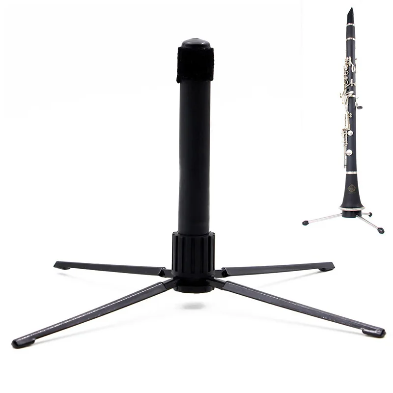 Portable Foldable Flute Stand Holder Clarinet Oboe Tripod Rest Rack Holder Stand Support 4 Feet Stand Woodwind Instrument