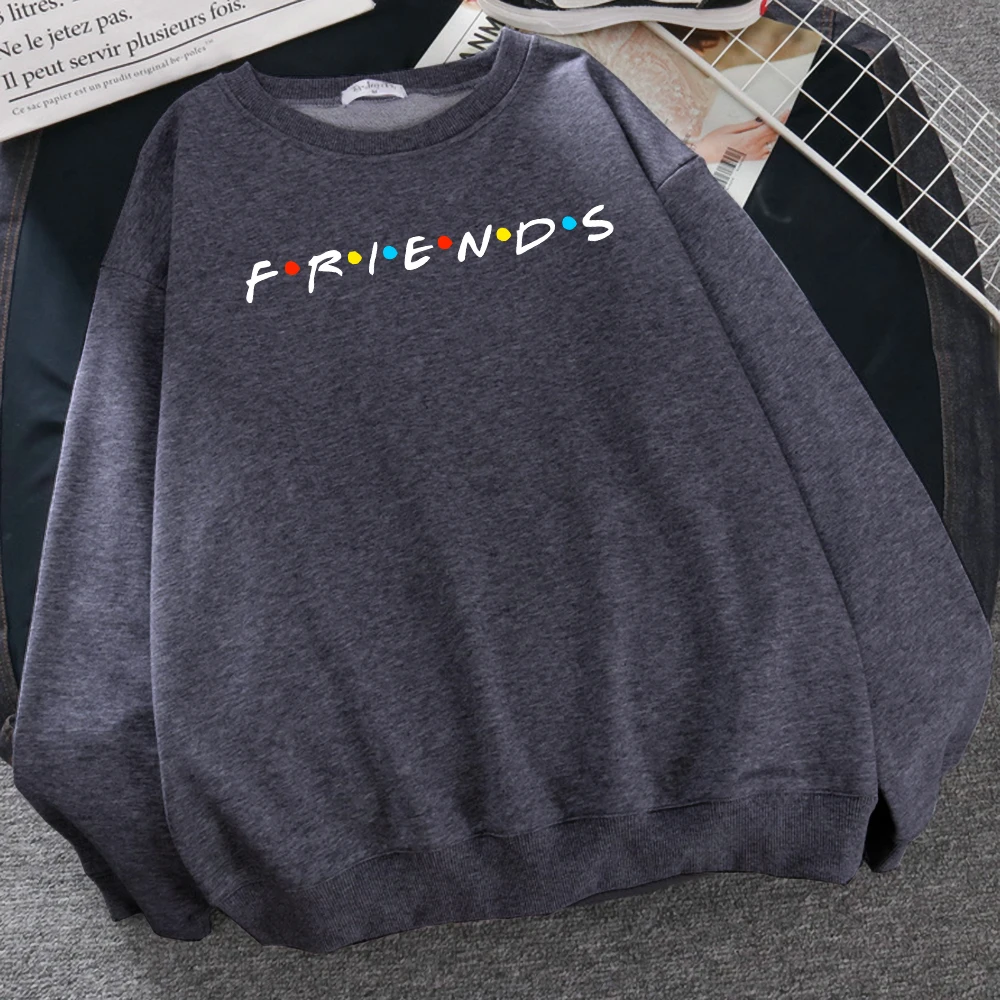 Толстовки с принтом друзей Новинка осени 2021 повседневные пуловеры мужские