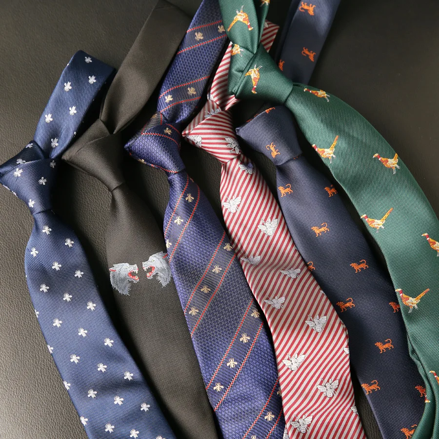 Linbaiway 7 см Для мужчин мужской галстук из жаккардовой ткани Cravatta галстуки для