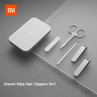 Маникюрные кусачки для ногтей Xiaomi Mijia 5 в 1, набор для педикюра, портативный дорожный гигиенический набор, резак для ногтей из нержавеющей стали, набор инструментов, кусачки