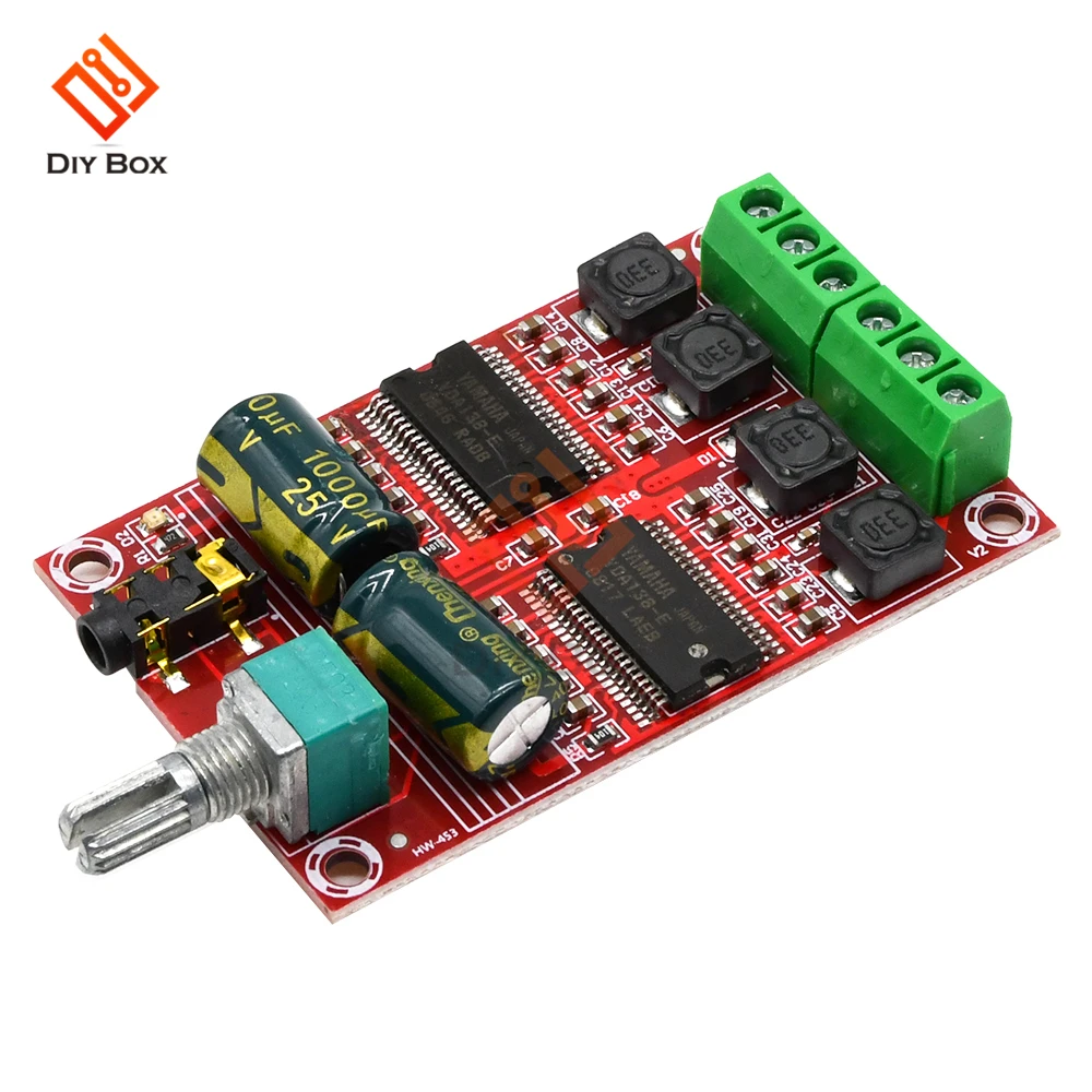 YDA138-E Цифровая плата усилителя 20W+20W DC 12-15V Class D Аудио Стерео HIFI AMP для колонки Yamaha XH-M531 с регулировкой громкости.