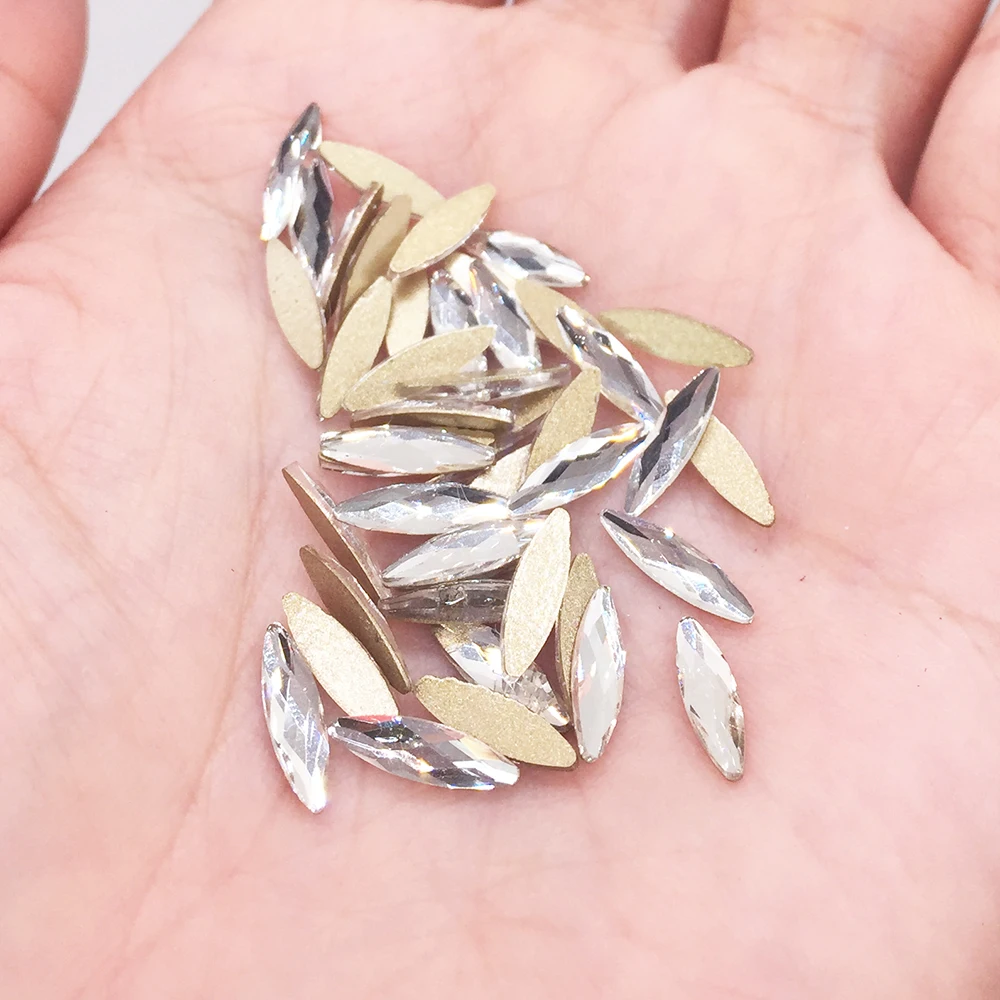 30 шт. кристаллы АВ для ногтей стразы подвески конский глаз камни дизайна