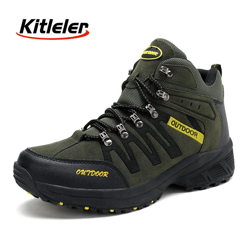 

Men Outdoor Hiking Shoes Trail Trekking Shoes Luxury Designer High Top Breathable Sneakers Men 2021 Non-slip Casual Hiking Boots