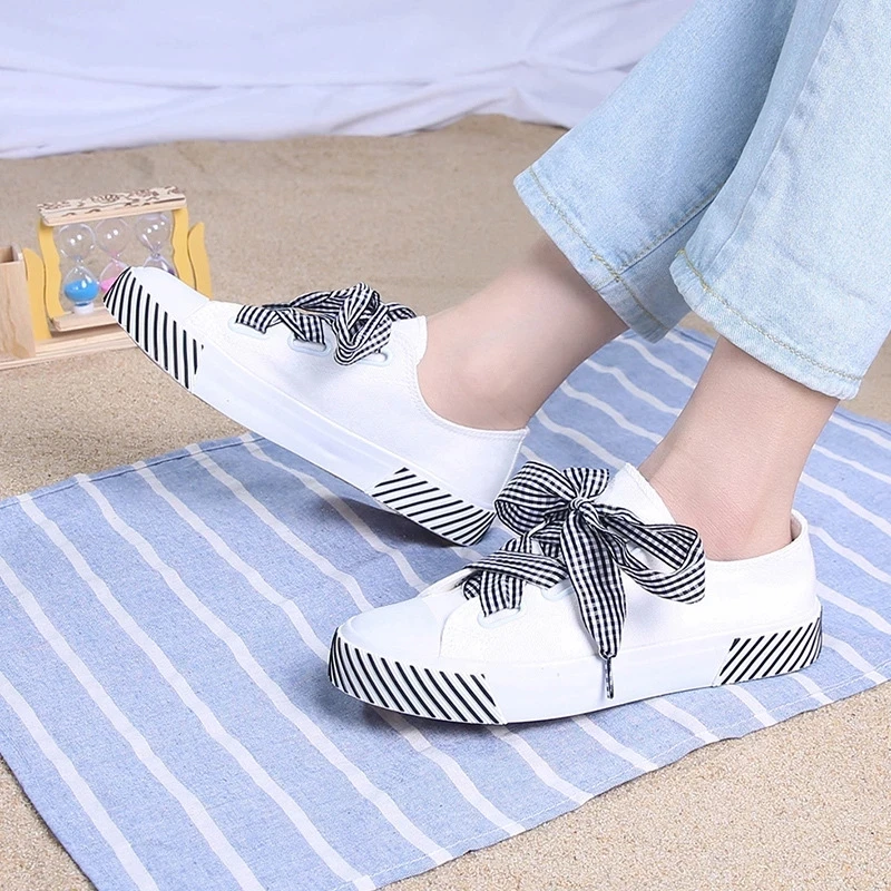 Трендовые кроссовки на толстой подошве Парусиновая обувь платформе Кроссовки