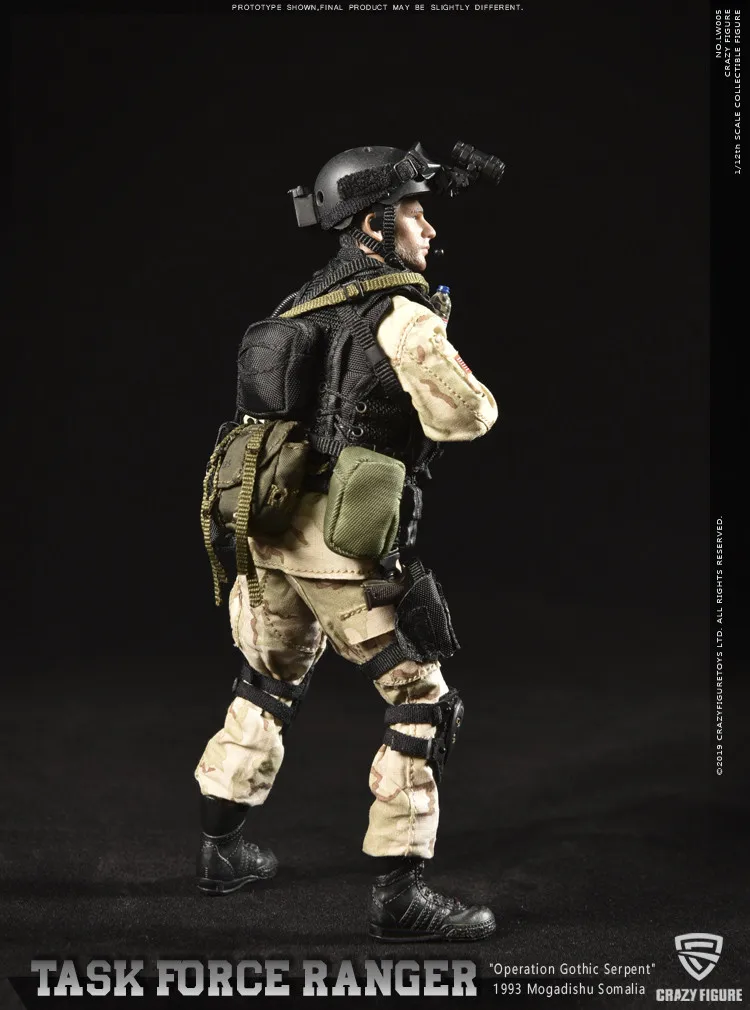 CrazyFigure LW005 1/12 спецназ дельты США мастер-солдат Рейнджерс Целевая группа 199" операция Готическая змея"
