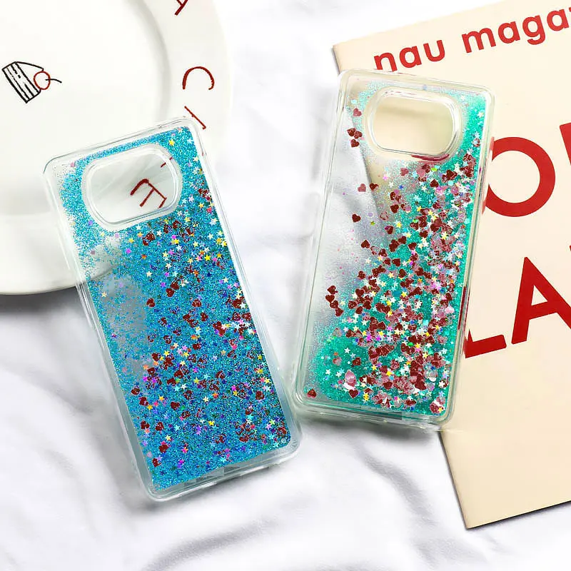 

Poco M3 Case Glitter Fundas For Xiaomi Poco X3 NFC 2020 Poco X3 F2 Pro PocoX3 X3Pro X3NFC Dynamic Liquid Protective Back Covers