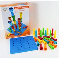 pegboard montessori therapy fine motor skills pegs building series color sorting matching game digits counting bubbles blocks