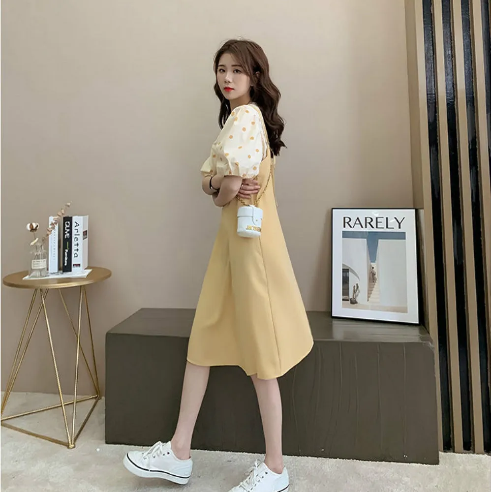 

High Waist Casual Mesh Dress Women 2021 Summer Short Sleeve Daisy Embroidery Streetwear Korean Style Party Dress Female