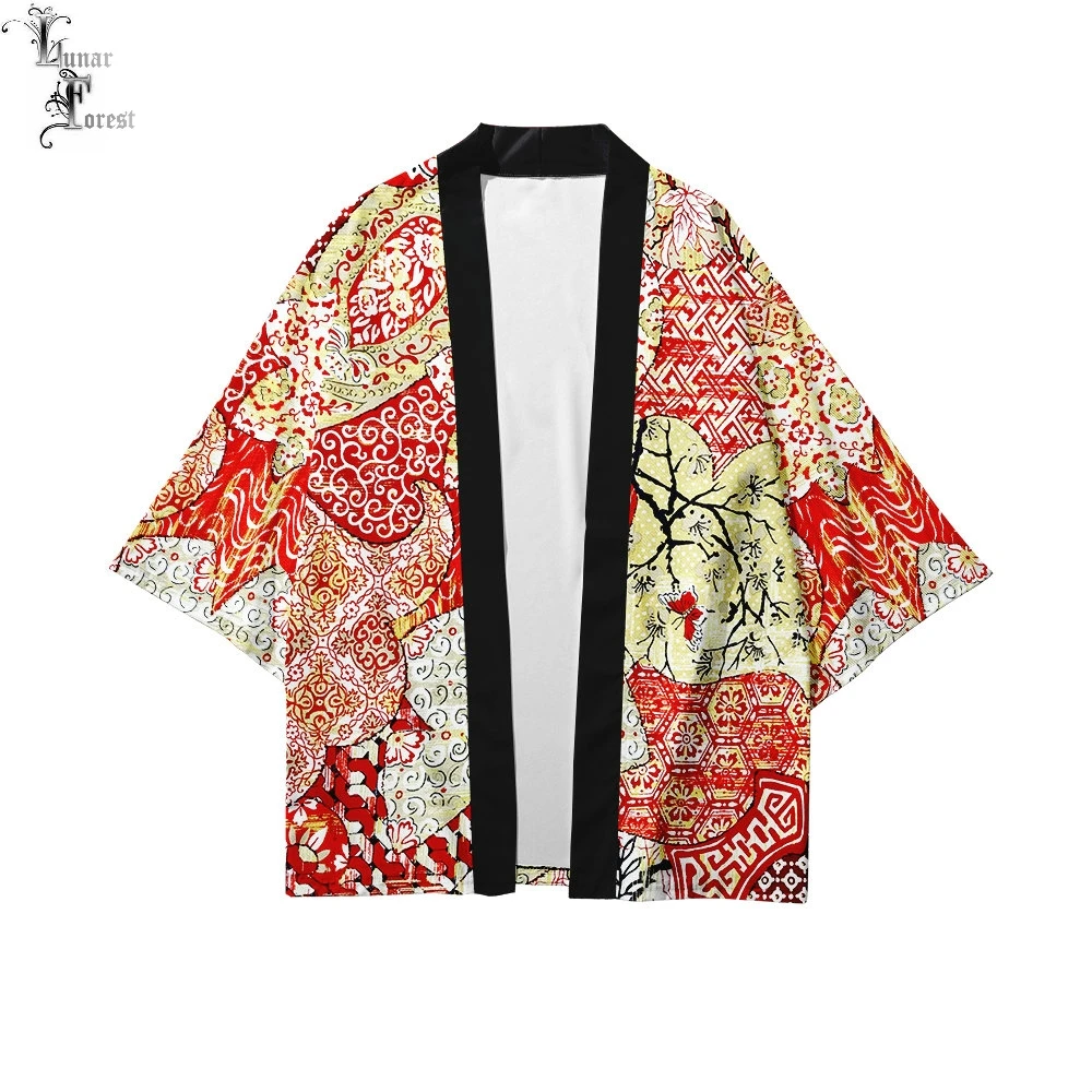 Японское кимоно юката Haori 3D печать Косплей женщин/мужчин мода лето Повседневная крутая короткий рукав