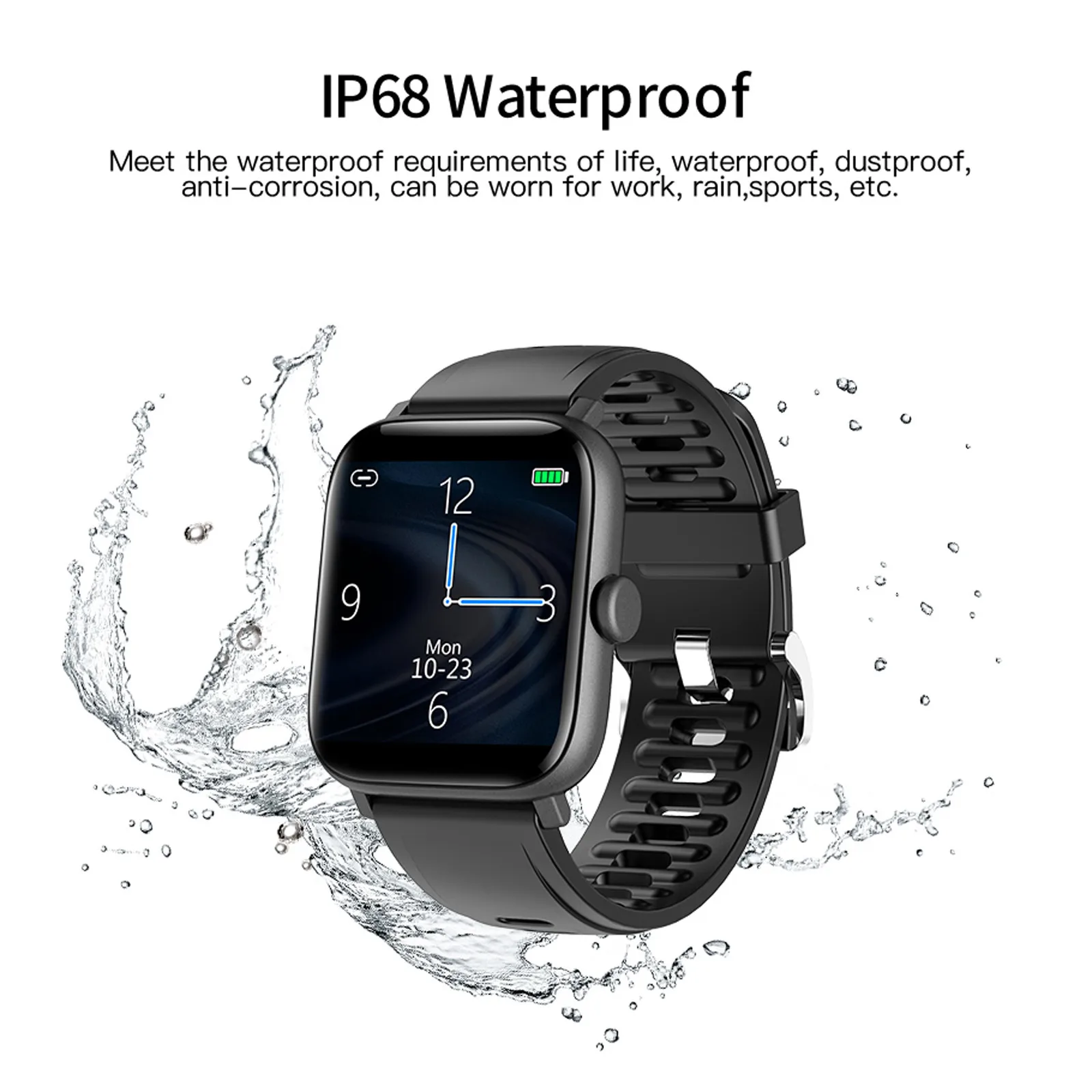 

NY16 full touch screen information reminding heart rate and blood pressure monitoring multifunctional watch for men and women W