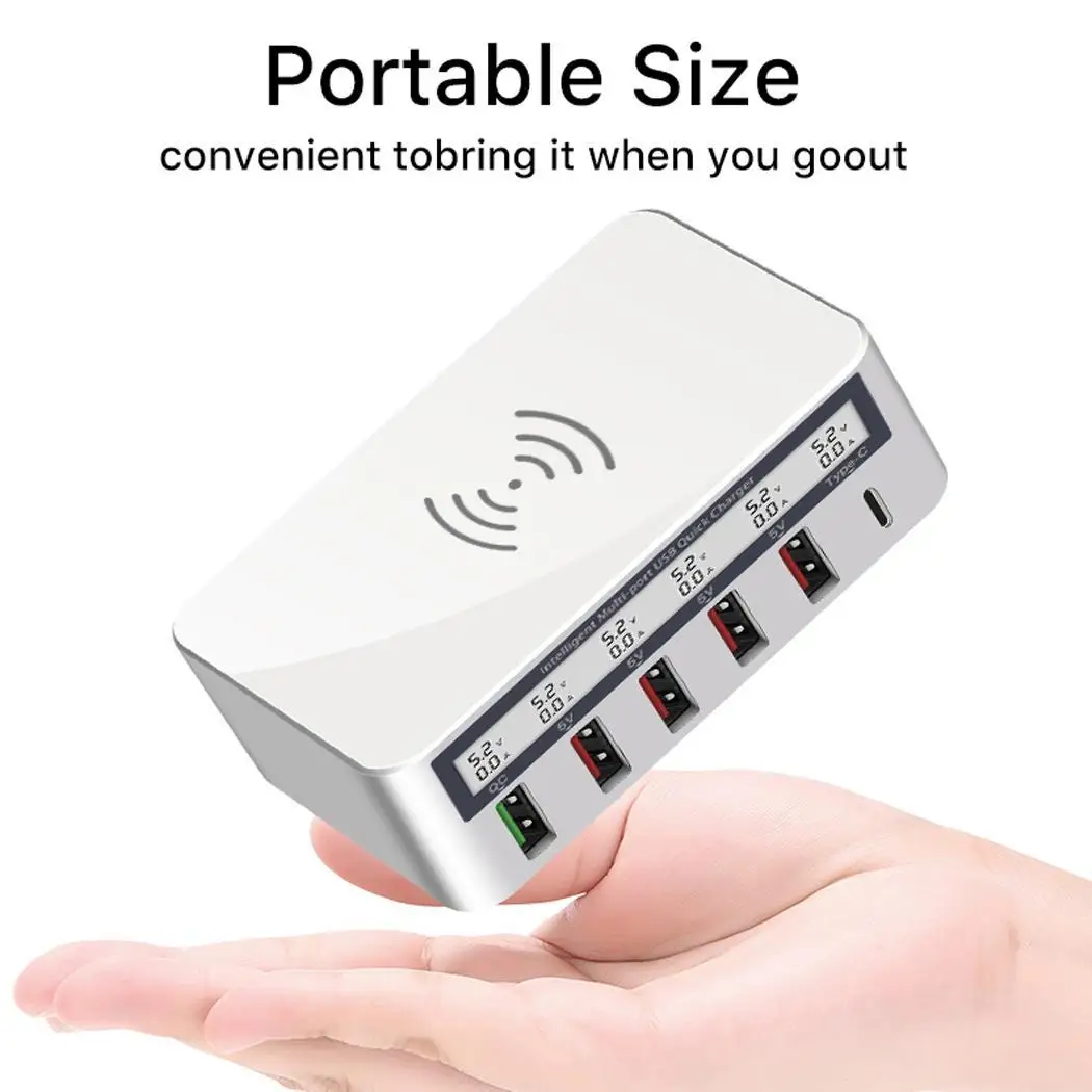 Быстрое зарядное устройство для телефона 5 USB настенное быстрое мобильного usb