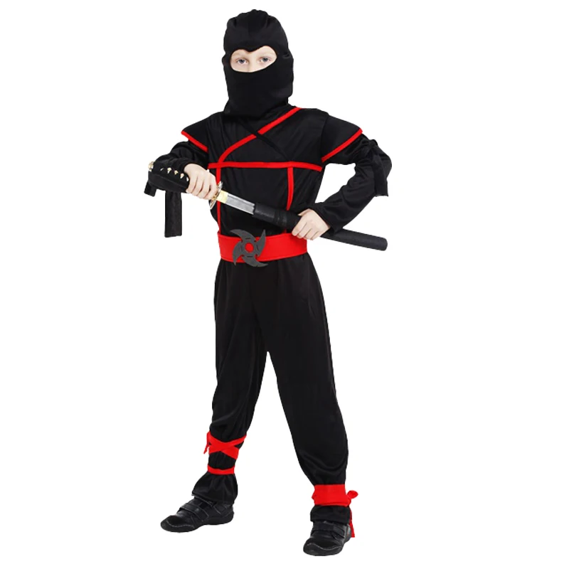 Ninja Costume Kids Martial Arts Cosplay Halloween Fancy Dress Boy Party Decorations Supplies Uniforms |