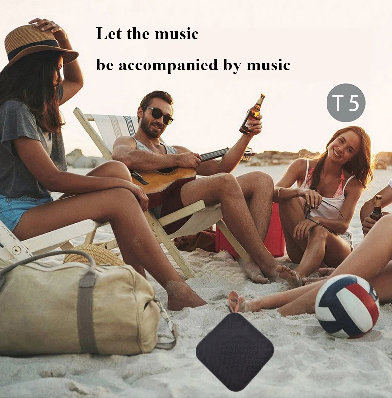 NATTHSWE T5 тканевый Bluetooth динамик с картой вставки мини портативный беспроводной аудио поддержка AUX, TF карта, USB и совместимое приложение
