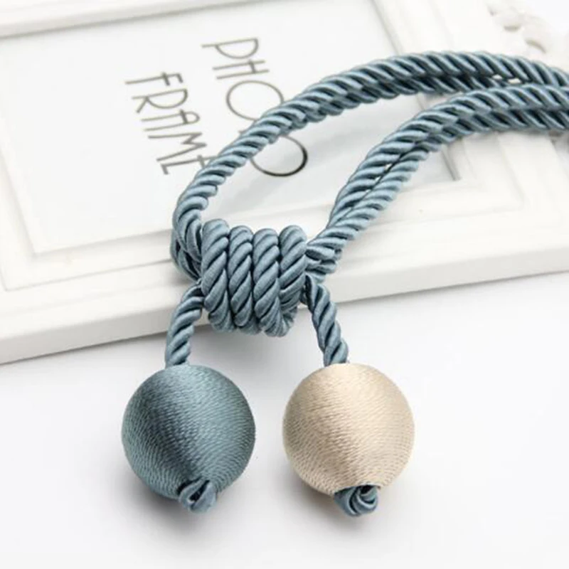 

Curtain Buckles Double-ball Straps Bi-color Curtain Tie Rope Clips Accessory Curtain Rods Accessoires