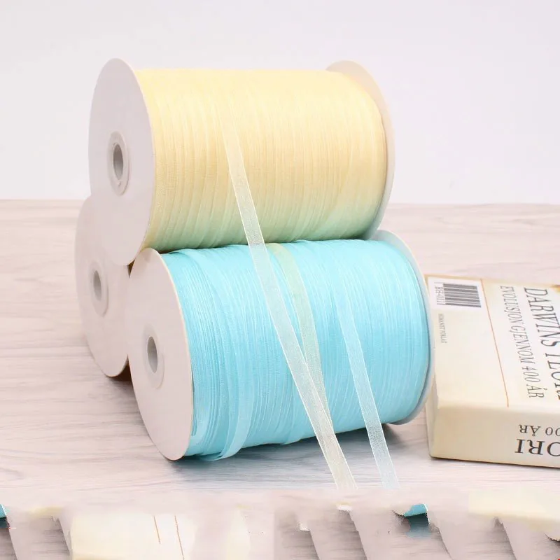 11 ярдов/рулон шифоновые ленты из органзы 6 мм|Ленты для шитья| |