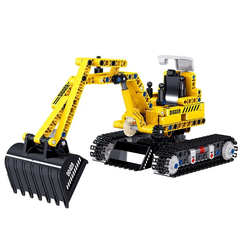 

310pcs Engineering Excavator Building Blocks Toy Kids Gift Crawler Simulation console Mechanical transmission Education Toys