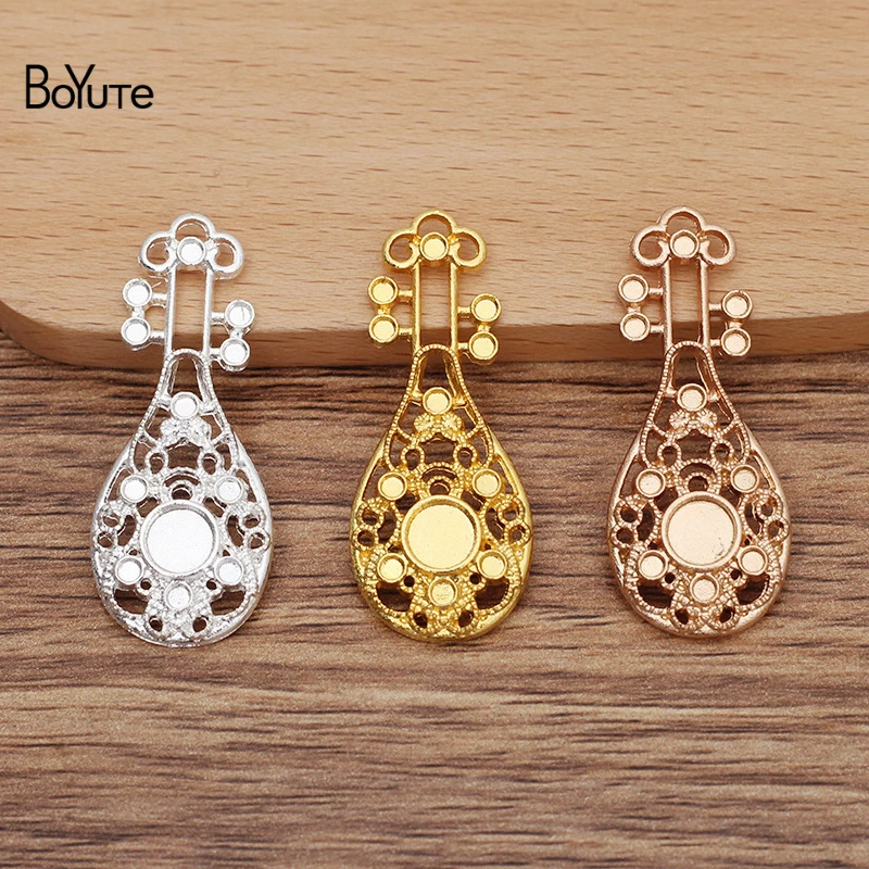 

BoYuTe (20 Pieces/Lot) 18*43MM Metal Alloy Lute Shaped Materials Factory Supply DIY Handmade Jewelry Accessories