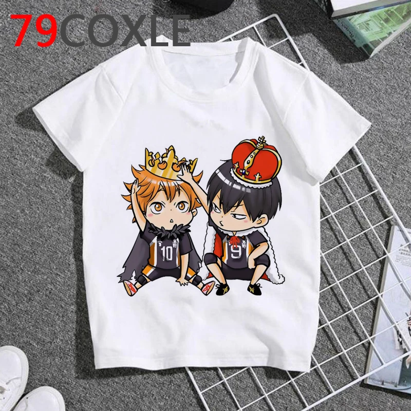 

Футболка haikyuu для девочек и мальчиков, футболка с графическим рисунком, забавная аниме одежда для детей, топы для мальчиков