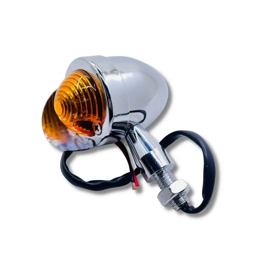 Yecnecty 1 Пара Ретро мотоциклетный индикатор указатель поворота Хромовая пуля