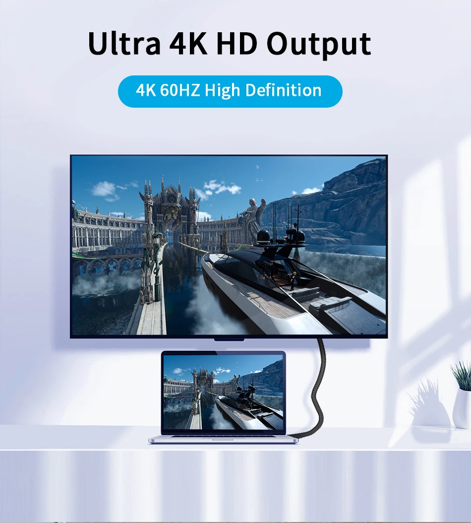 Кабель USB C к Type для телефонов Android быстрая зарядка 5А 100 Вт PD ноутбуков устройств