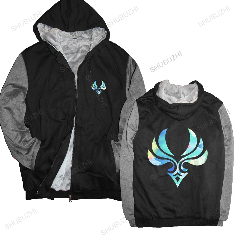 

hoodie male Genshin Impact hip-hop Harajuku streetwear male hoodie Y2K winter fleece jacket print zipperd hoodie male