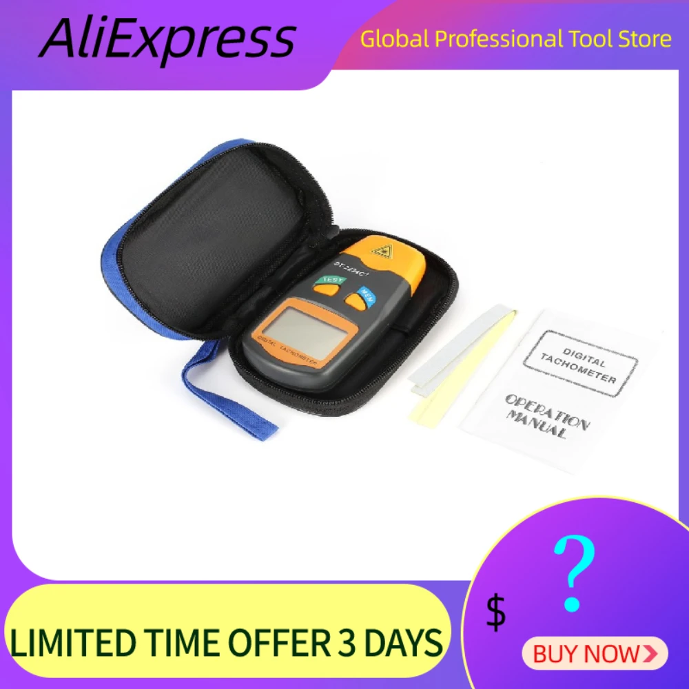 DT2234C + портативный ЖК цифровой мини бесконтактный Лазерный Фото Тахометр об/мин