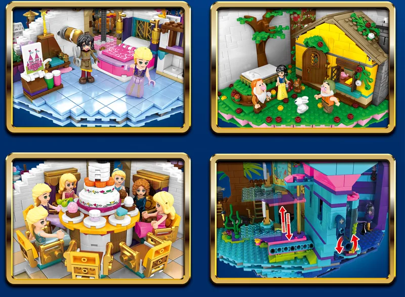 

IN STOCK Princess Star Multiple movie scenes DG6566 Building Blocks Bricks Educational Toys Children Birthday Christmas Gift