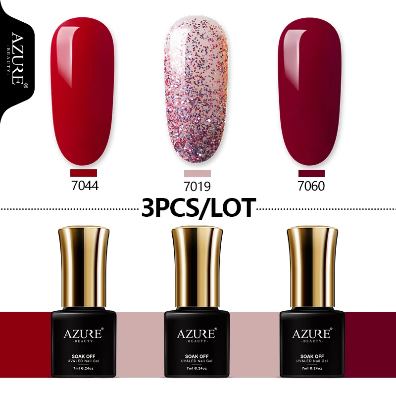 AZURE BEAUTY Гель-лак для ногтей Гель-лак UV Led Soak Off 4 шт./лот Гибридный лак комплект гель-лака Vogue лазурный гель лак-эмаль для ногтей - Цвет: 16