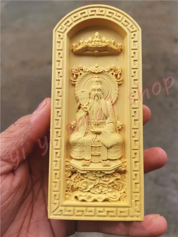 Таосист Токен рельеф самшит supreme Laojun статуя Тянь мораль Зун товары для Taoist