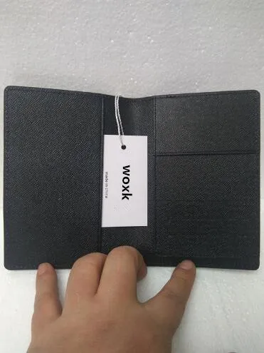 Новинка woxk натуральная кожа модный мужской и женский бумажник для паспорта