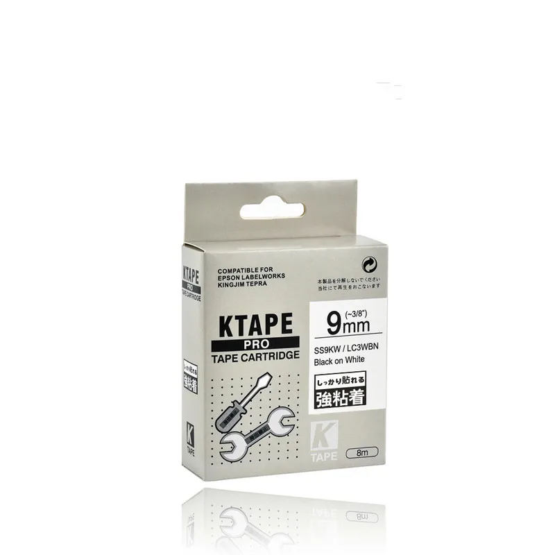 Совместимая с Epson KingJim лента для принтеров ярлыков цвет белый на красном SD9RW