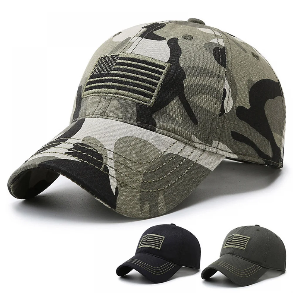 

Men's Cap Flag Embroidery Hat Thin Blue Line Flag Low Profile Tactical Hats Embroidered Cap Outdoor Sport Cycling Running Hats