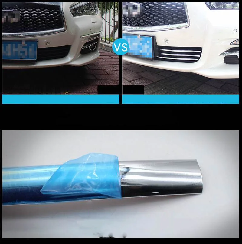 Лента для защиты кузова автомобиля от столкновений 3 м хромированная Яркая