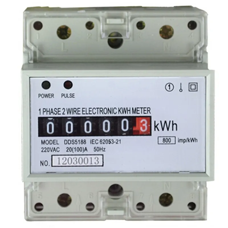 Однофазный Аналоговый механический измеритель на din рейку 220 В/230 В 50 Гц|energy