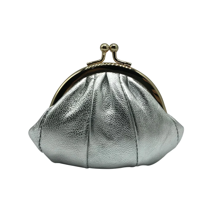 010 silver BELLO TUTTI кошелек из натуральной кожи с металлической застежкой маленький кошелек для женщин маленький кошелек из овечьей кожи держатель для ключей мини-сумка - Цвет: 010 silver