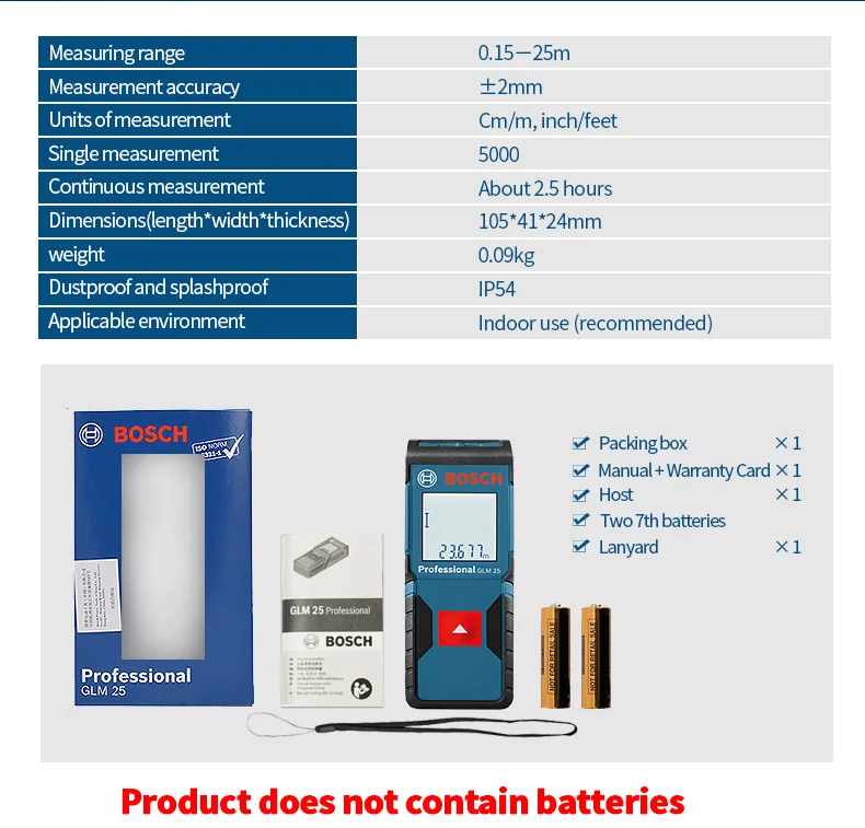 BOSCH лазерный дальномер 25/30/40/50/70/80/250 метров электронный инфракрасный объем номер линейка Высокоточный измерительный прибор